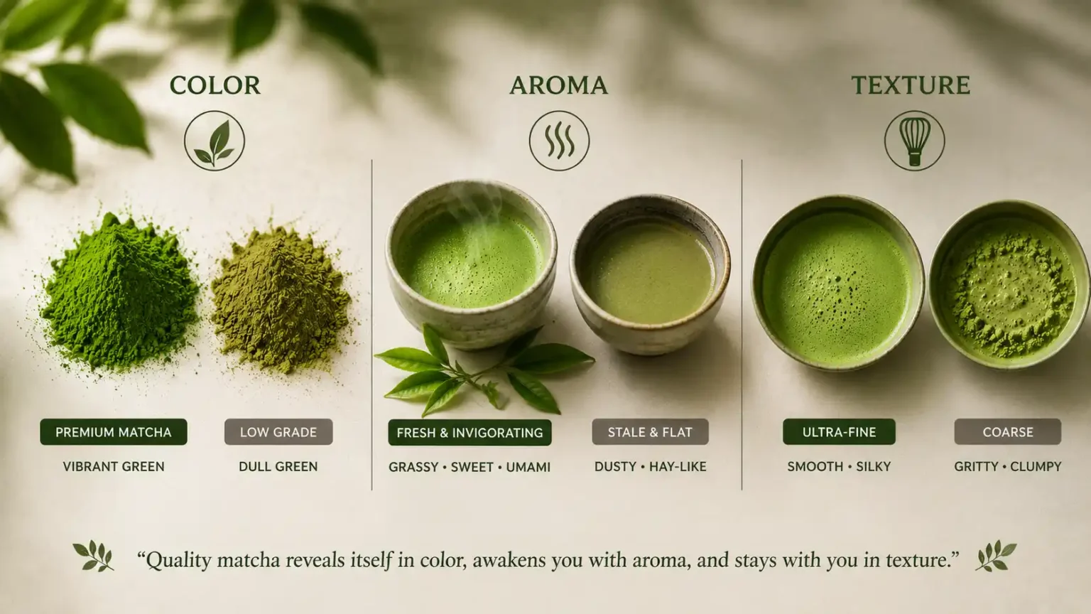 Why Our Matcha Leads on All Three Dimensions