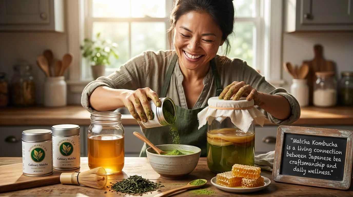 How to Make Matcha Kombucha